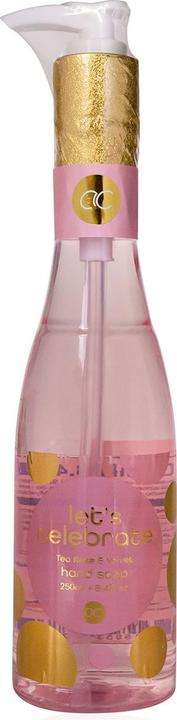 Accentra Handseife LET'S CELEBRATE in Champagnerflasche mit Pumpe, 250ml, Duft: Tea Rose & Velvet (Flüssigseife, 250 ml)