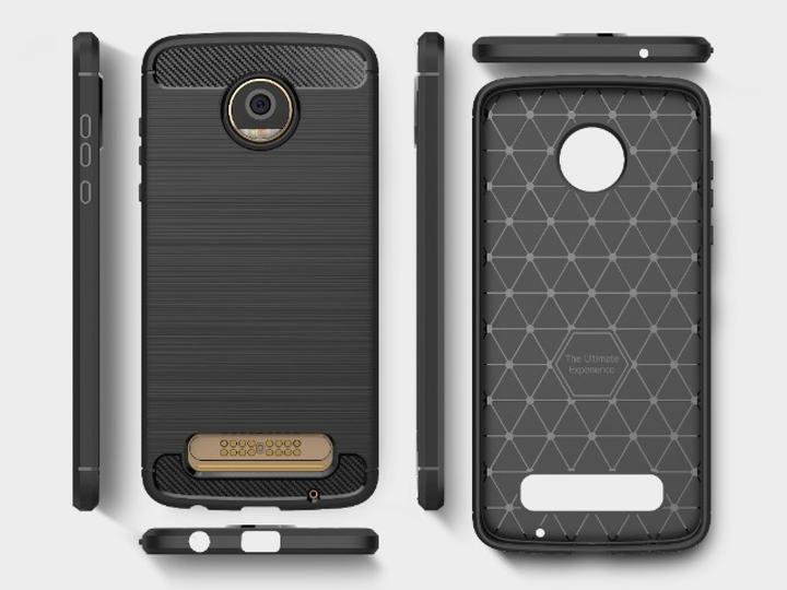 Produktbild Screenguard Motorola Moto Z2 Play Hülle Carbon Brushed Soft TPU (Motorola Moto Z2 Play)