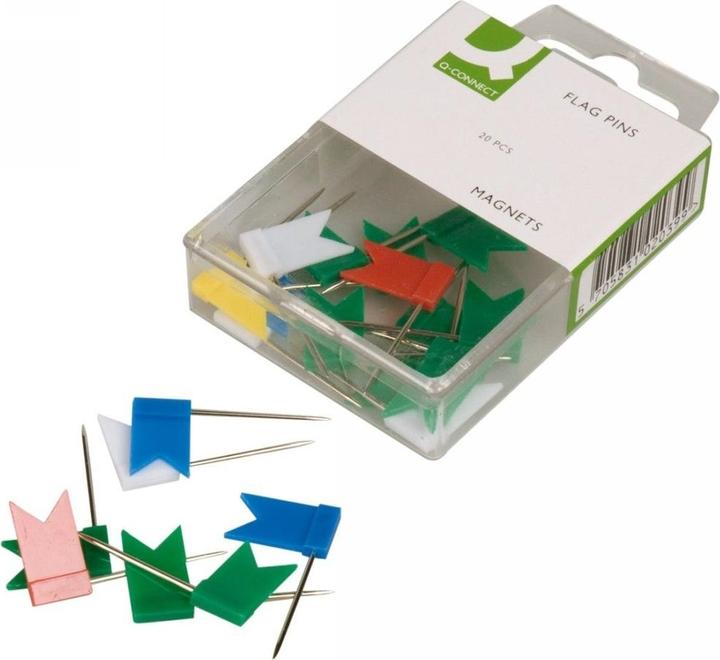 Produktbild Q-Connect Markierungsfähnchen sortiert, Grösse: 18 x 10 mm
