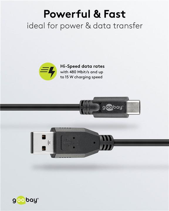 Produktbild Goobay USB-Kabel (0.50 m, USB 2.0)