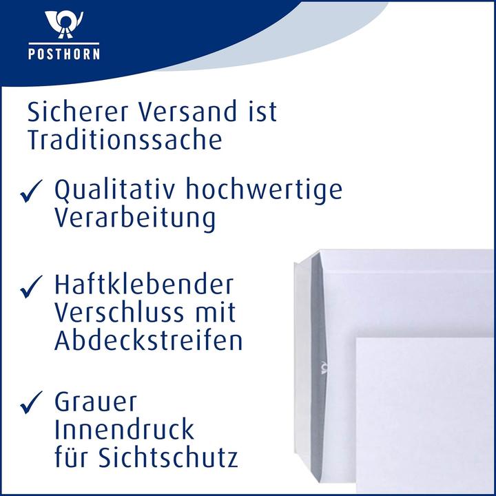 Immagine prodotto Posthorn Buste B5 oF/hk 90g bianco 500 pezzi/confezione. (500 x)
