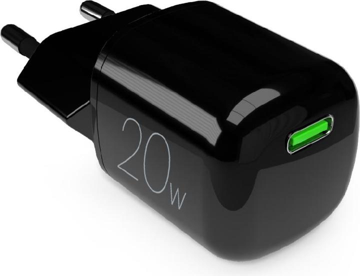 Puro travel charger 20W USB-C GaN black (20 W)