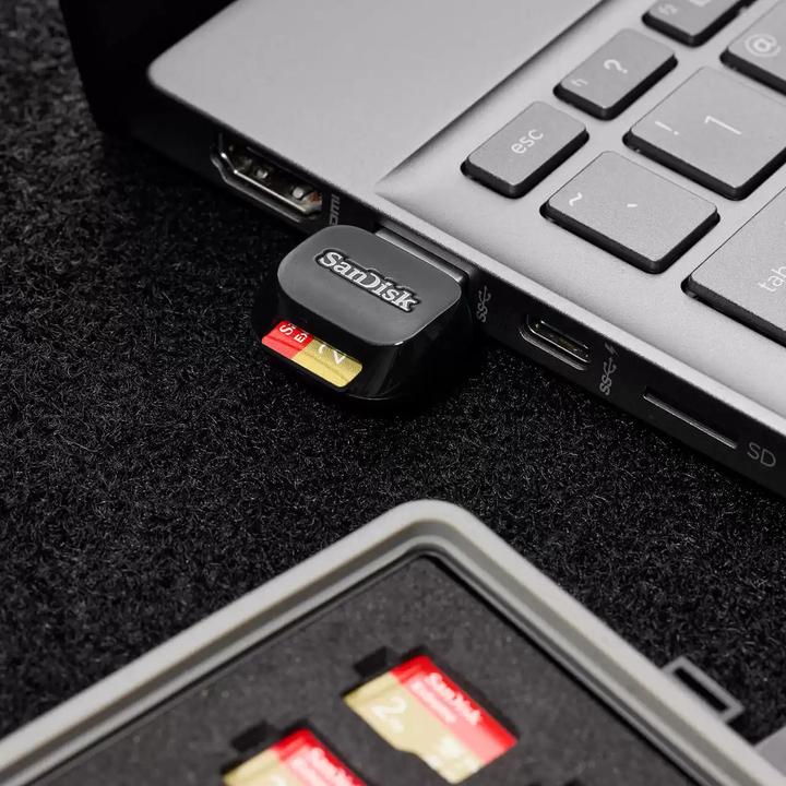 Productafbeelding SanDisk QuickFlow microSD-kaart USB-A lezer (USB-C 3.2 Gen 1)