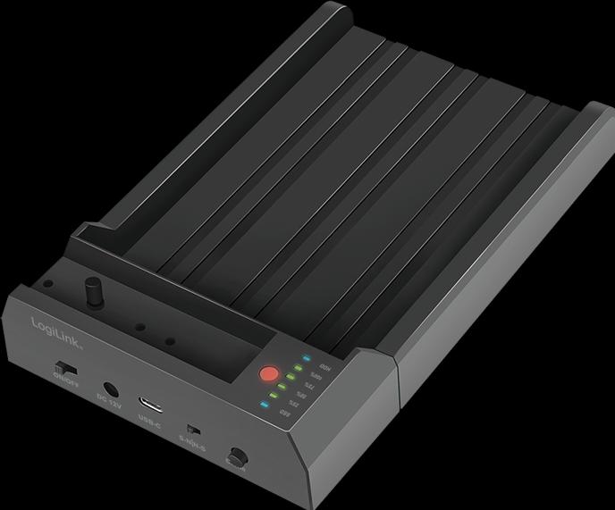 Actual product image LogiLink USB 3.2 Gen 2 Quickport, 2-port, for SATA HDD/SSD and M.2 NVMe SSD (2 Ports)