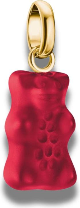 Immagine prodotto Thomas Sabo Charm-Goldbären-Anhänger in Rot Connect vergoldet (Vetro, Argento 925)