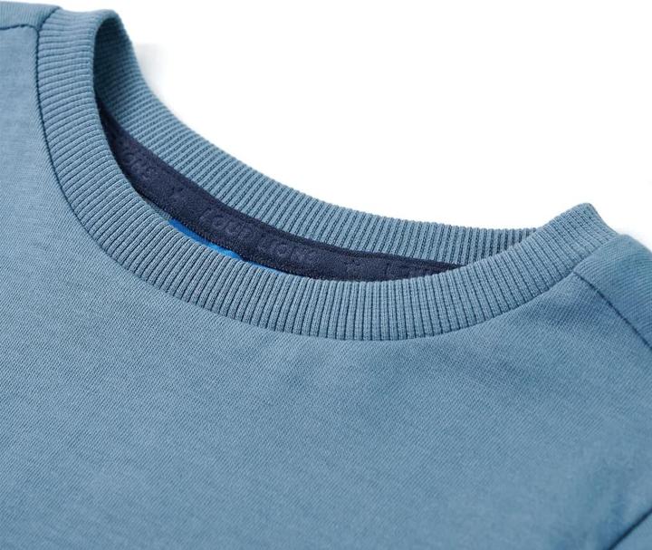 Immagine prodotto VidaXL Camicia da bambino a maniche lunghe blu medio 128,Materiale: 100 (128)