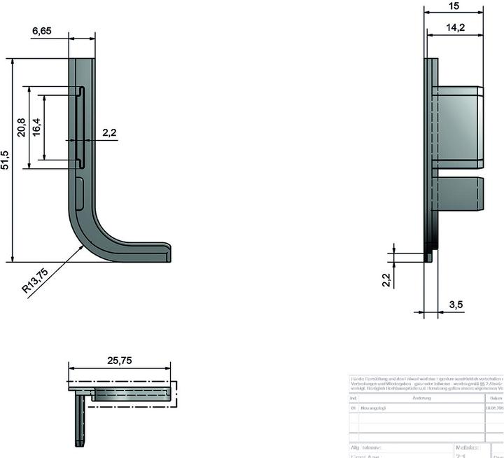 Produktbild Schüco Endkappe überdeckend L-Form
