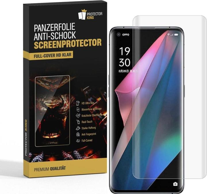 Produktbild Protectorking 2x Panzerfolie Anti-Shock HD Klar (1 Stück, Oppo Find X5 Pro)