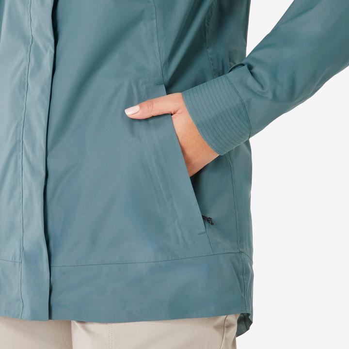 Image du produit Quechua Veste de randonnée imperméable femme, NH500 vert (L)