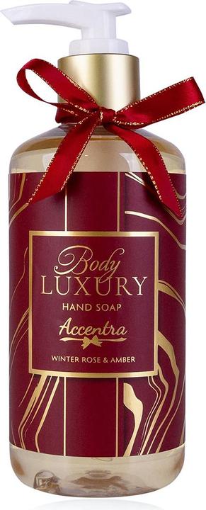 Accentra Seifenspender mit Handseife BODY LUXURY, Duft: Winter Rose & Amber (Handseifenspender, 290 ml)