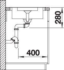 Image du produit Blanco Lantos 5 S-IF (Evier encastré, 49 cm, 94 cm)