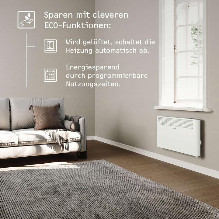 Actual product image Stiebel Eltron CNS 2500 Plus LCD, 2.5 kW wall convector for approx. 30 m², TÜV tested (2500 W)