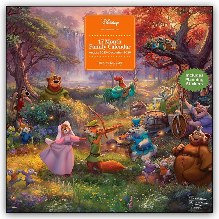 Produktbild Disney Dreams by Thomas Kinkade Studios 17-Month 2025-2026 Family Wall Calendar (Englisch)