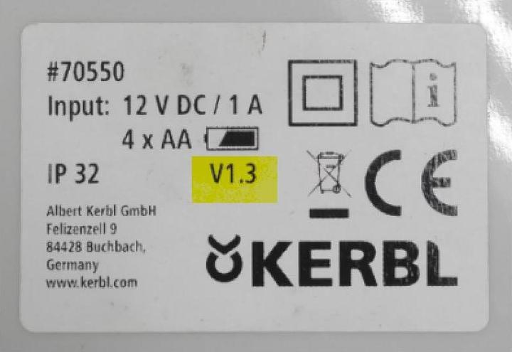 Kerbl 70556 Solar battery set for automatic chicken door from version 1.3, solar module