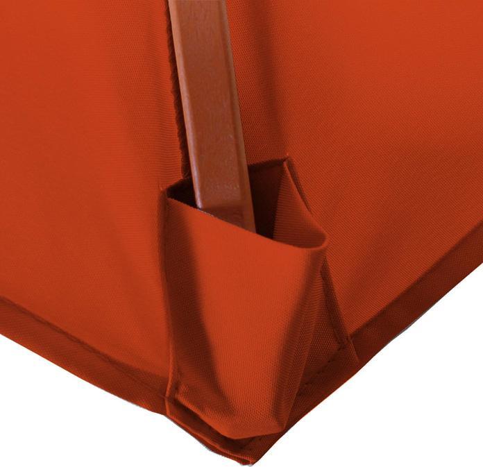 Actual product image Mendler Parasol Florida, Ø 3m polyester/wood - terracotta