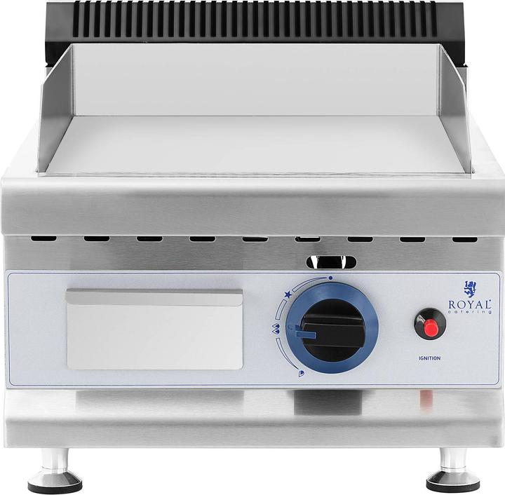 Actual product image Royal Catering Gasgrill Edelstahl Gasbräter 35 x 40 cm glatt 3.100 W Propan/Butan (0.00 kW)