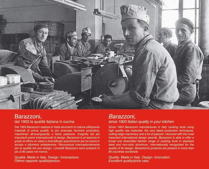 Image du produit Barazzoni Pot à spaghettis pour un égouttage facile (22 cm, Casserole, Acier inoxydable)