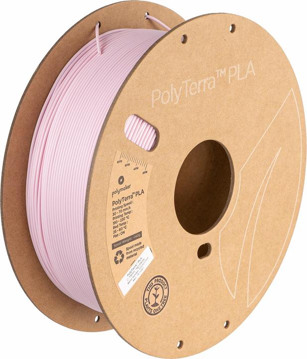 Actual product image Polymaker PolyTerra (PLA, 1.75 mm, 1000 g, Pink)