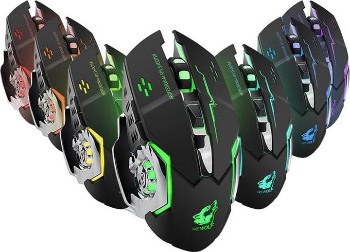 Actual product image JTI X8 Wireless 2.4 GHz gaming mouse with LED lighting (Wireless)