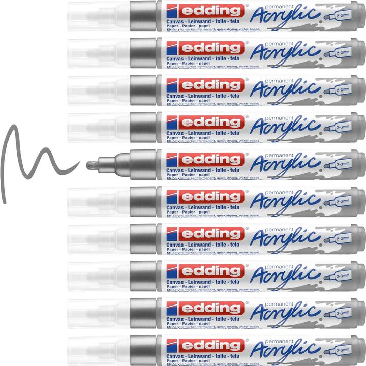 Actual product image Edding Acrylic marker 5100 Medium (Silver, 3 mm, 1 x)