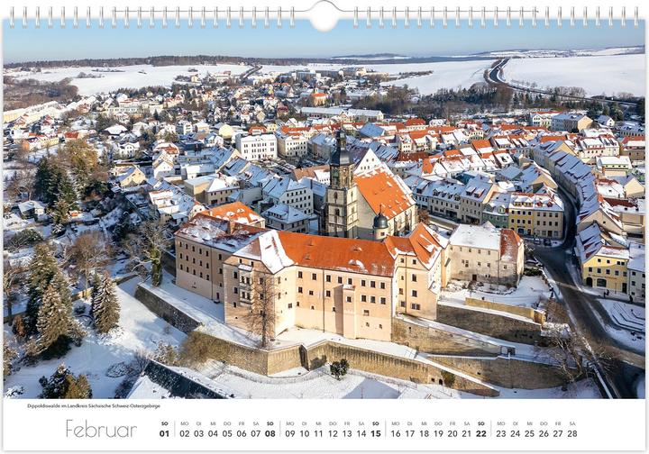 Image du produit Kalender Sachsen von oben 2026 - Luftaufnahmen (45 x 30 cm, Allemand)