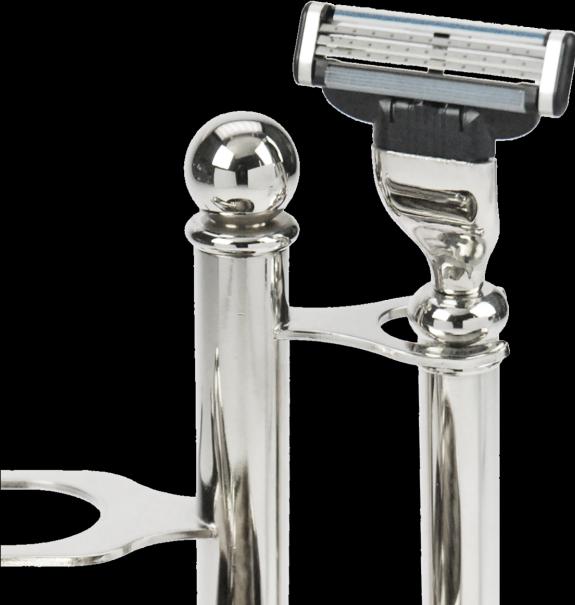 Produktbild Rasier-Set Chrom mit Schale, Pinsel Rein Dachs Silberspitz, Rasierer mit Mach3 Klinge