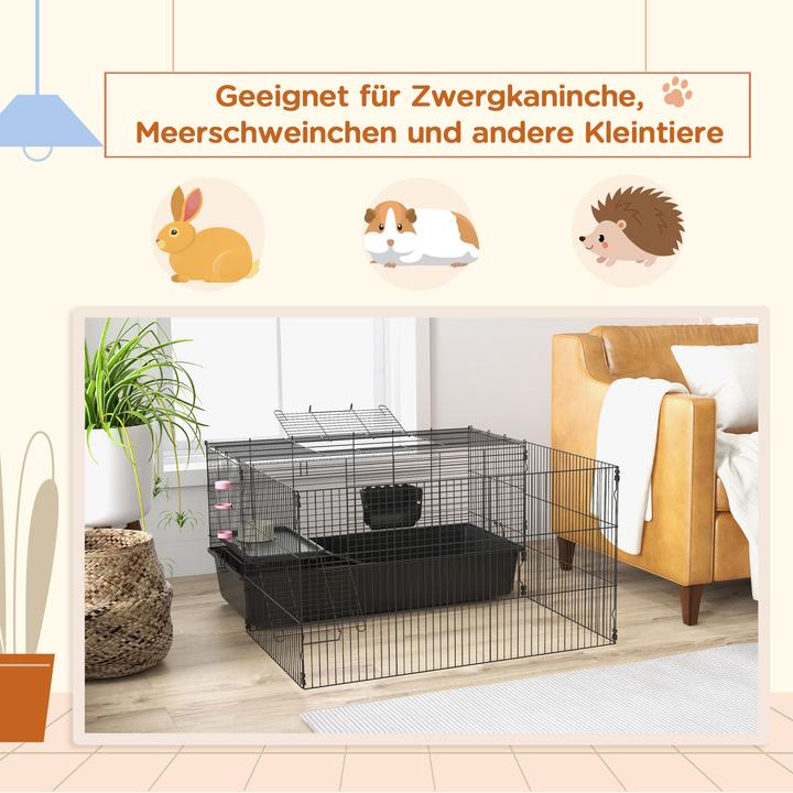 Produktbild PawHut Kleintierkäfig mit Futterschüssel