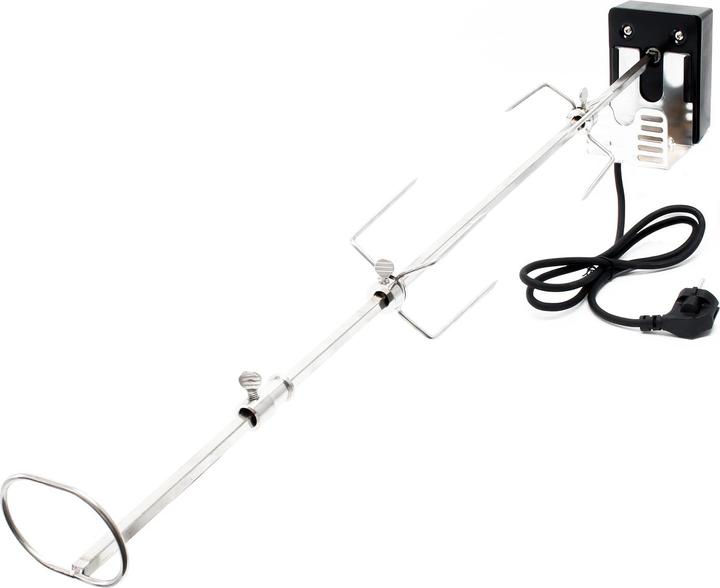 Produktbild Wiltec BBQ Grillspiess Edelstahl 82cm 230V Drehspiess Rôtisserie Fleischnadel Schaschlik