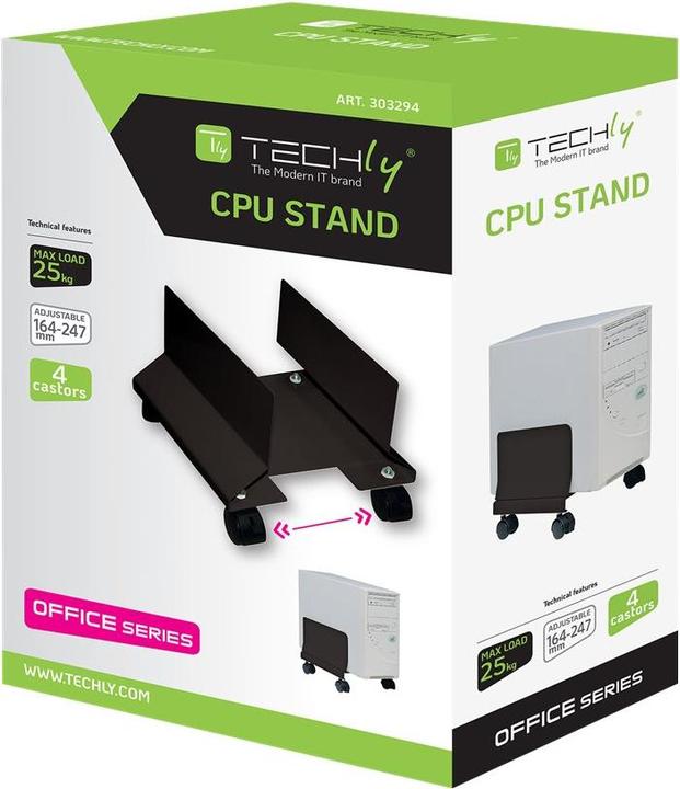 Produktbild Techly Systemschrankhalterung - Schwarz