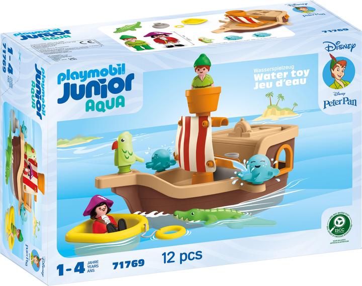 Immagine prodotto Playmobil 71769 JUNIOR & Disney: La nave dei pirati di Peter Pan con schizzi d'acqua e divertimento (71769, Playmobil Junior)