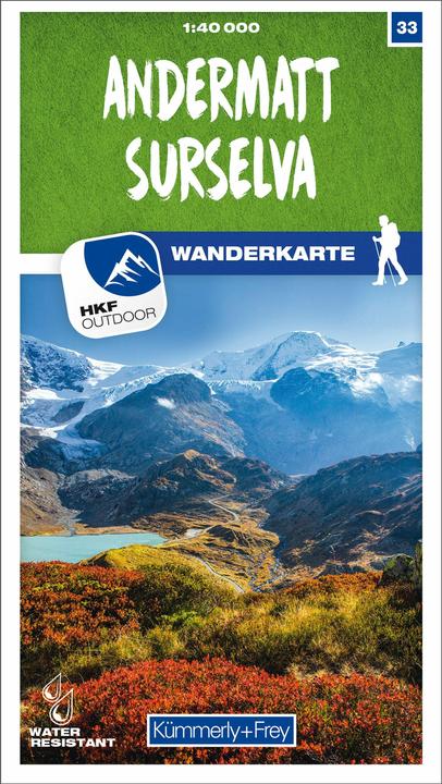 Produktbild Wanderkarte 33 Andermatt - Surselva