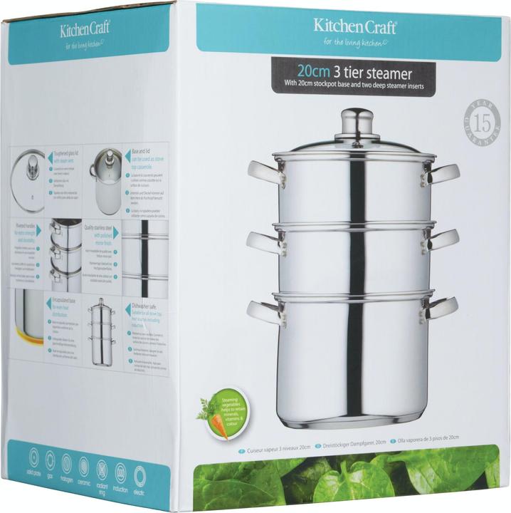 Actual product image Kitchen Craft Steam cooker (Steam cooker, Stainless steel)