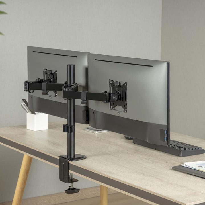 Produktbild Toboli Monitorhalterung 2 Monitore 17-32" Monitorarm VESA Bildschirmhalterung (32")