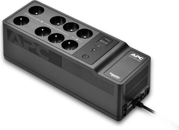 Actual product image APC BACK-UPS 500VA 8 FRENCH 230V (500 VA, 300 W, Standby UPS)