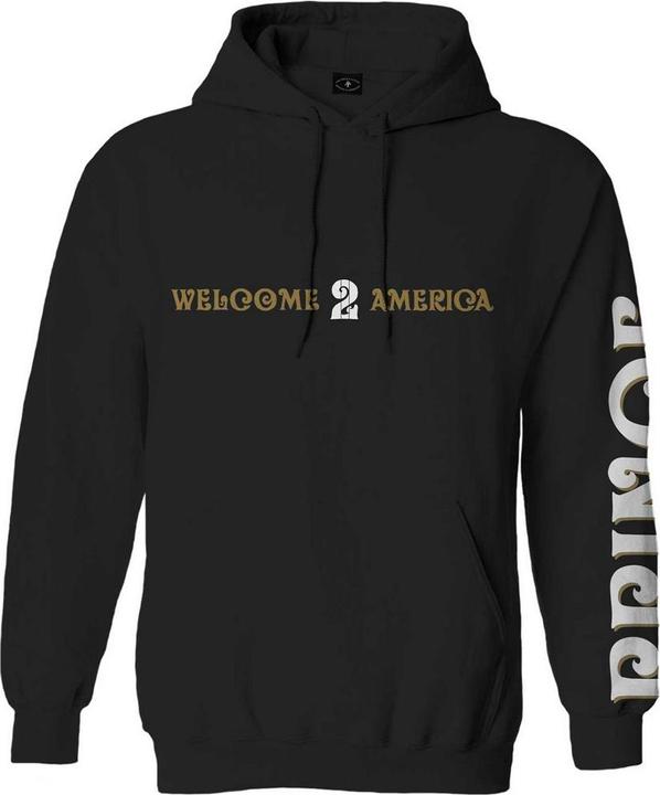 Prince Unisex Adult Welcome 2 America Back Print Hoodie (M)