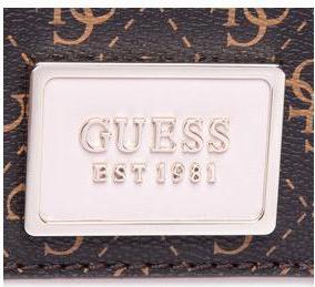 Actual product image Guess Tyren, Polyurethane, Textile Bag, Mini, Brown Stone, For Women, 26 x