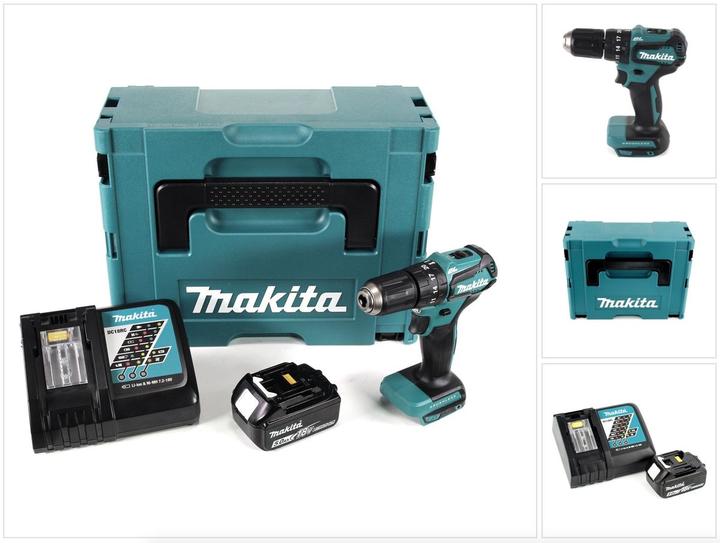 Actual product image Makita DHP 483 RT1J Battery impact drill 18V 40Nm in Makpac + 1x 5,0 Ah battery +charger (Rechargeable battery operated)