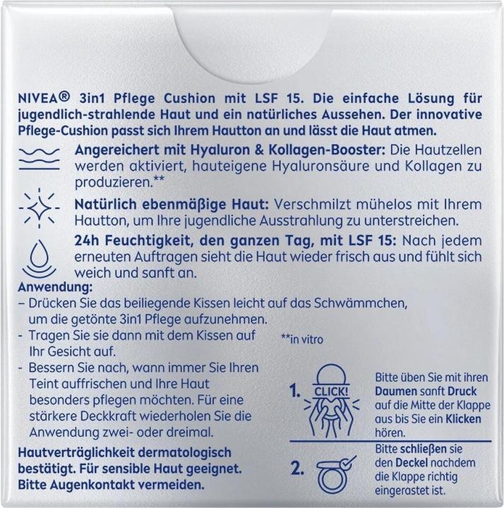 Valeurs nutritives et ingrédients NIVEA Cellular Expert Finish 3in1 Soin Cushion Clair (01 Bright)