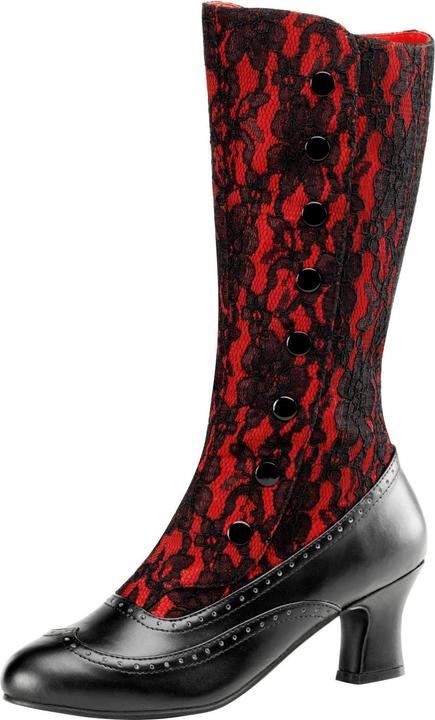 Pleaser Gothic Stiefel rot