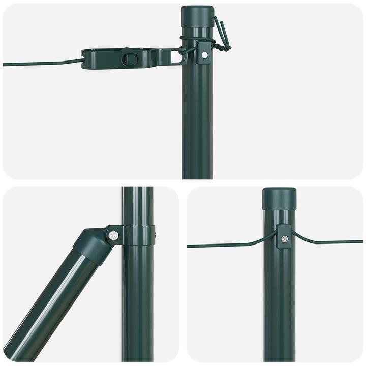 Immagine prodotto VidaXL Set di 26 paletti di recinzione in cemento grigio, metallo 3,2 x 3,2 x 110 cm