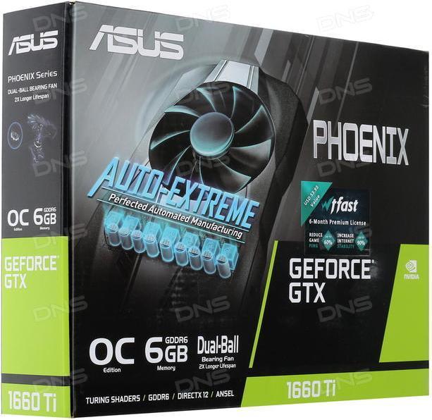 Actual product image ASUS GeForce PH GTX 1660 O6G (6 GB)