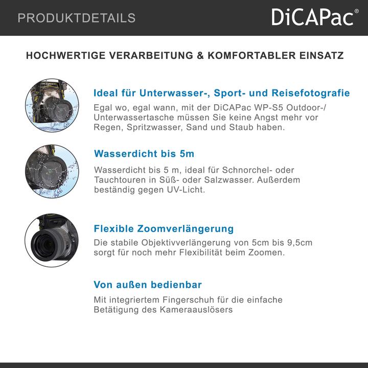 Image du produit DiCAPac Wp-S5 (Sac à bandoulière pour appareil photo, 1 l)