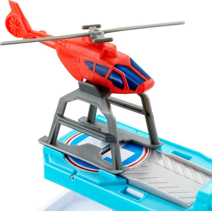 Actual product image Matchbox ACTION DRIVERS Helicopter Rescue Playset