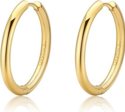 Sagapo S'Agapõ - Timeless Gold Plated Chunky Steel Hoop Earrings SHK72 (Edelstahl)