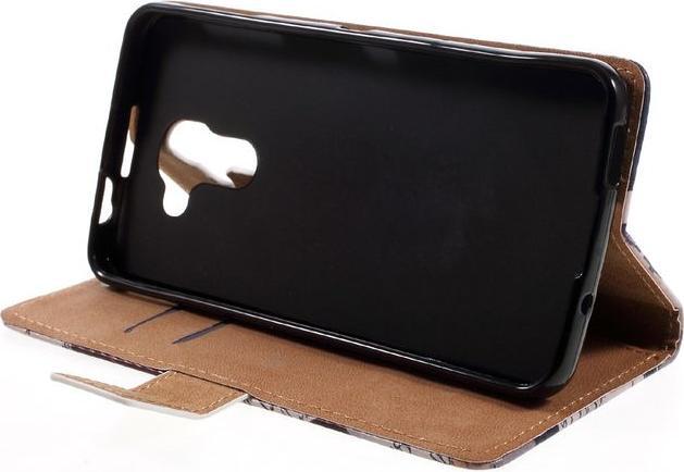 Actual product image MU Classic Case leather with Eiffel Tower and feather (DTEK60)