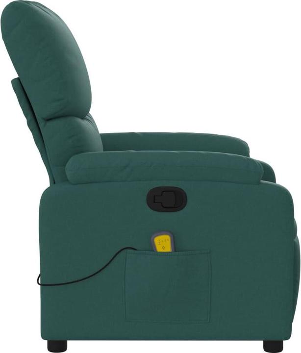 Immagine prodotto VidaXL Poltrona massaggiante in tessuto verde scuro,Colore: verde scuro,Materiale