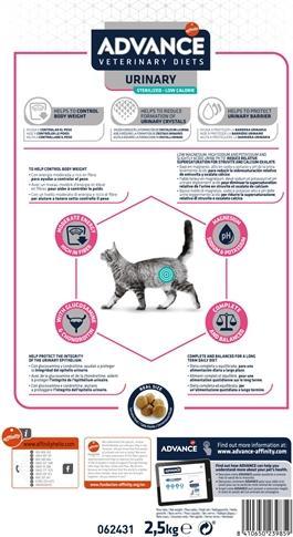 Actual product image Advance Veterinary Diet Cat Urinary Sterilised Minimal Calorieën (Adult, 1 pcs., 2550 g)