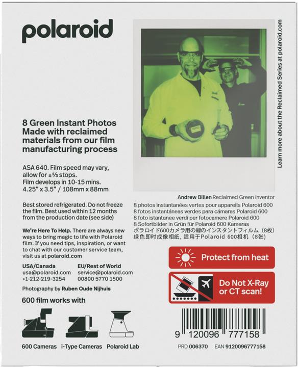 Image du produit Polaroid Color Film 600 Reclaimed Series (Polaroid 600, OneStep+ (en anglais))