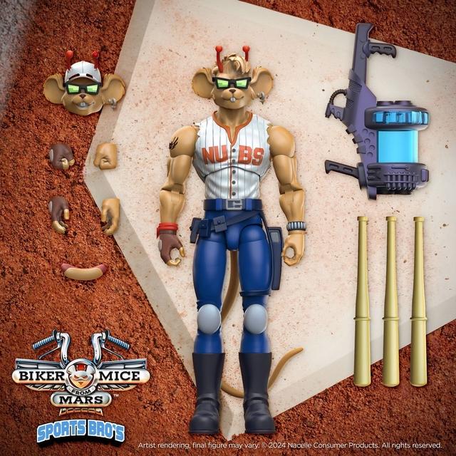 Image du produit Nacelle Biker Mice from Mars Actionfigur Sports Bros Home-Run Throttle - Previews Exclusive