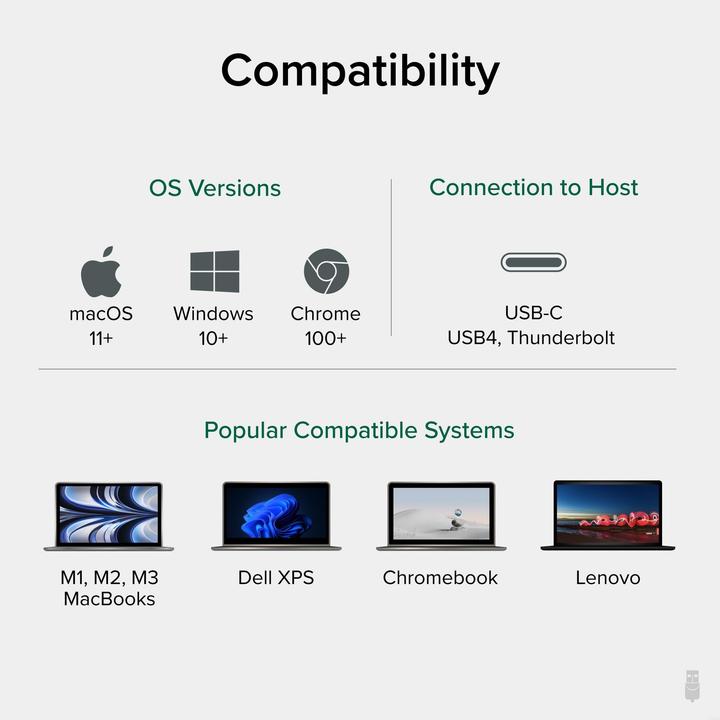 Produktbild Plugable USB-C Dual 4K HDMI Adapter (USB Typ-C, 8 cm)